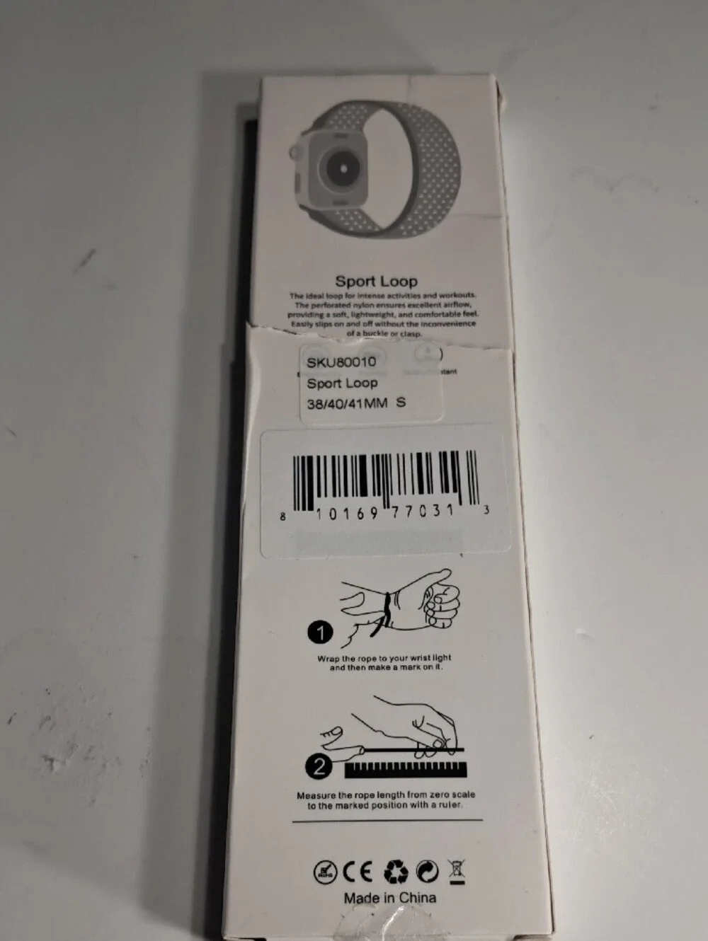 Solace Sport Loop for Apple Smart Watch Band - Sand / White